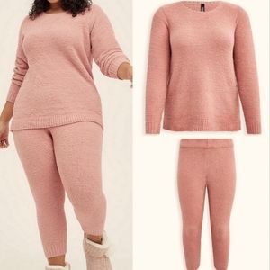 SET: NWT Torrid Teddy Pink Sleep Sweatshirt/Jogger 2X